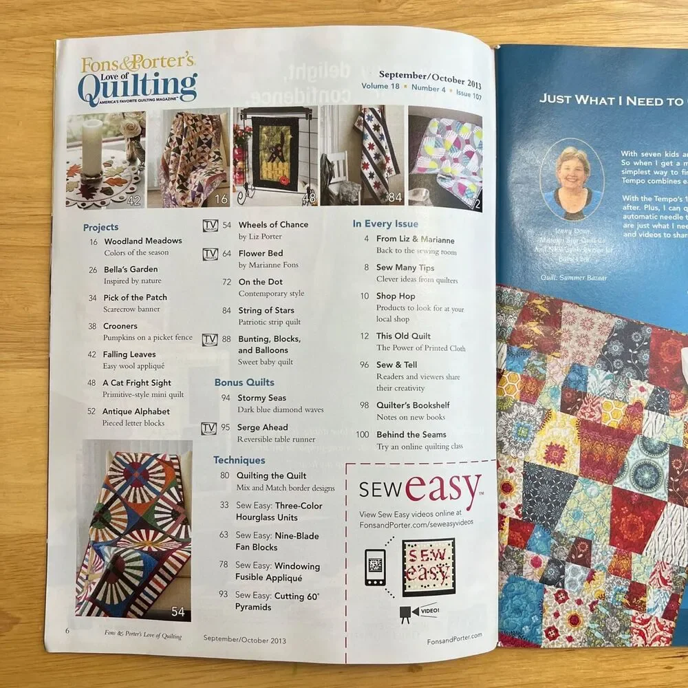 Magazine Lot of Fons and Porters Love of Quilting 3 Fall Winter 2013 Editions